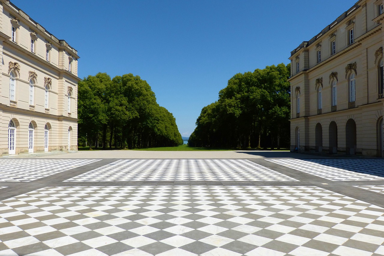 Herrenchiemsee, Sachovnice, Pilis, Simetrija, Pamatky, Nemokamos Nuotraukos,  Nemokama Licenzija