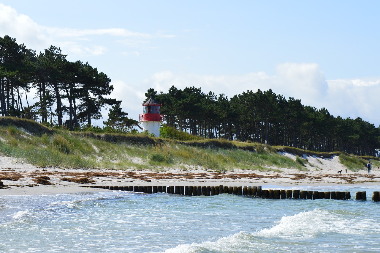 Hiddensee, Baltijos Jūra, Jūra, Banga, Švyturys, Pušis, Nemokamos Nuotraukos,  Nemokama Licenzija