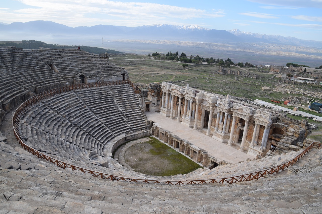 Hierapolio Teatras, Sugadinti, Turkija, Akmuo, Pamukalė, Nemokamos Nuotraukos,  Nemokama Licenzija