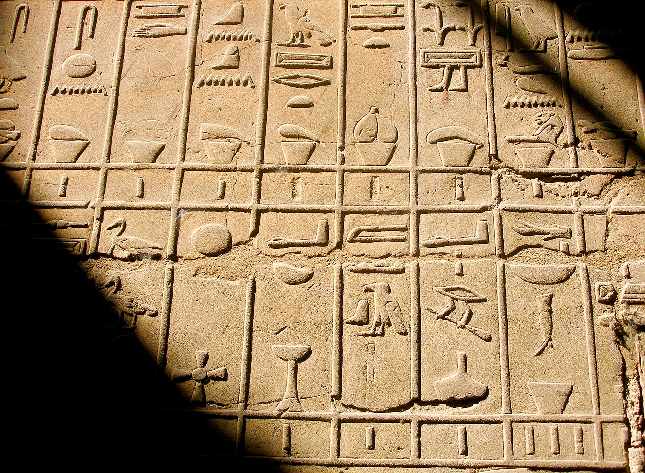 Hieroglifai, Egiptas, Senas, Akmuo, Siena, Rašymas, Kelionė, Nemokamos Nuotraukos,  Nemokama Licenzija
