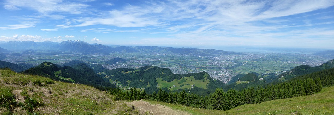 Aukštas Kamuolys, Austria, Ežero Konstanta, Kalnas, Panorama, Žygiai, Žygis, Aukščiausiojo Lygio Susitikimas, Perspektyva, Tolimas Vaizdas