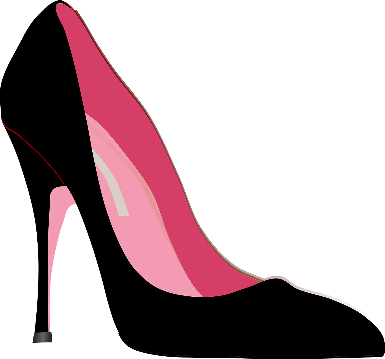 Aukštakulniai, Stiletto, Batai, Mada, Juoda, Rožinis, Stilius, Nemokama Vektorinė Grafika, Nemokamos Nuotraukos,  Nemokama Licenzija