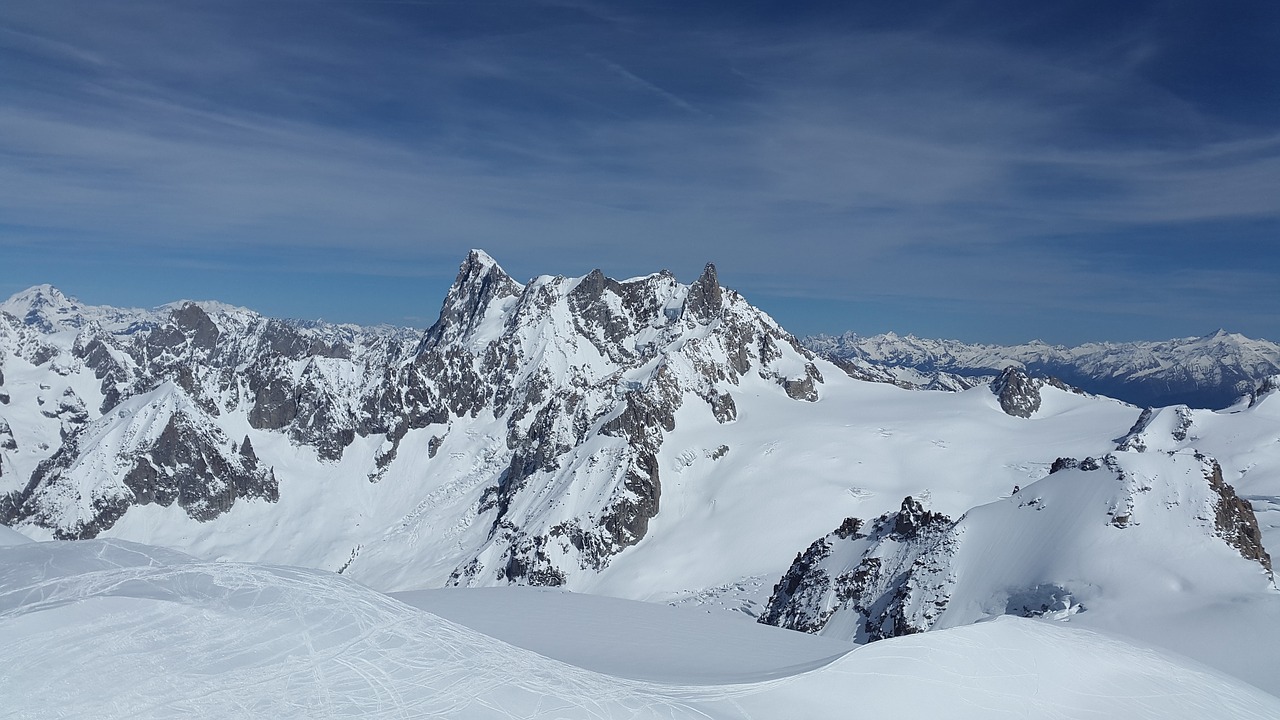 Aukšti Kalnai, Chamonix, Grand Jorasses, Mont Blanc Group, Kalnai, Alpių, Aukščiausiojo Lygio Susitikimas, Sniegas, Aukštas, Kraštovaizdis