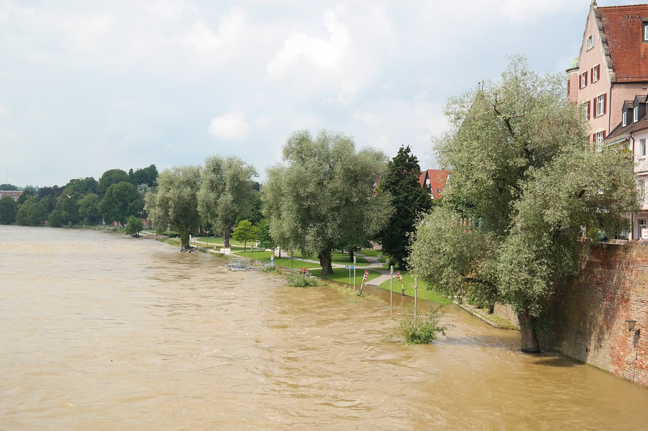 Didelis Vanduo, Kelias, Užrakintas, Žalą, Potvynių Nuostoliai, Sunaikinimas, Danube, Ulm, Potvynis, Potvynis