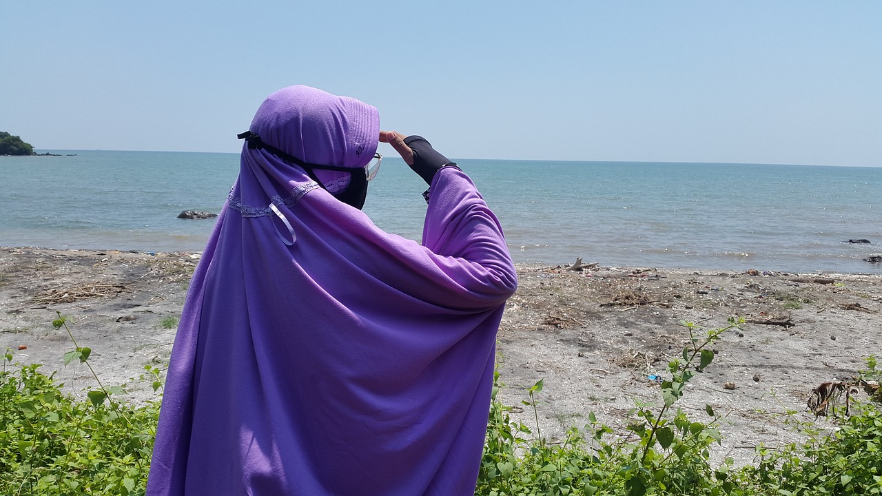 Hijab, Butas, Musulmonas, Jūra, Nemokamos Nuotraukos,  Nemokama Licenzija