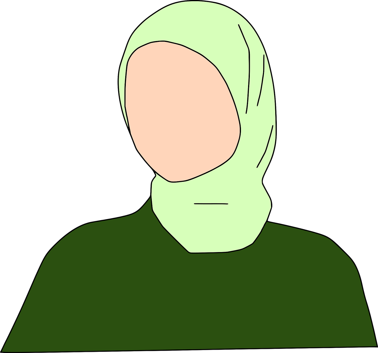 Hijab, Moteris, Musulmonas, Musulmonų Dėvimas, Vektorius, Dizainas, Iliustracijos, Lipdukas, Nemokama Vektorinė Grafika, Nemokamos Nuotraukos