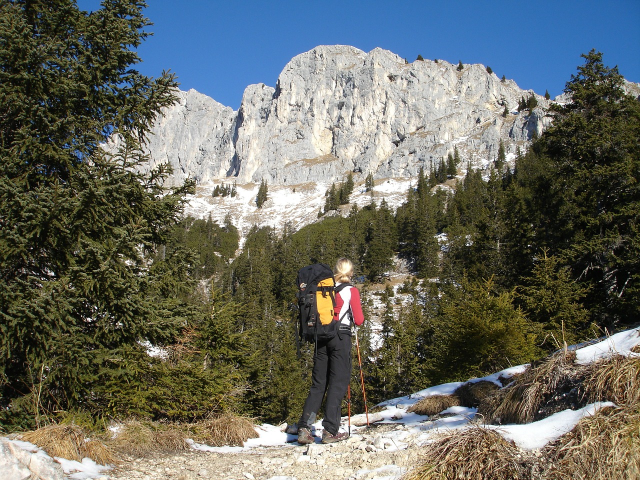 Žygiai, Kalnai, Hochwiesler, Raudona Flüh, Tannheimertal, Keliautojas, Akmens Siena, Tyrol, Alpių, Nemokamos Nuotraukos