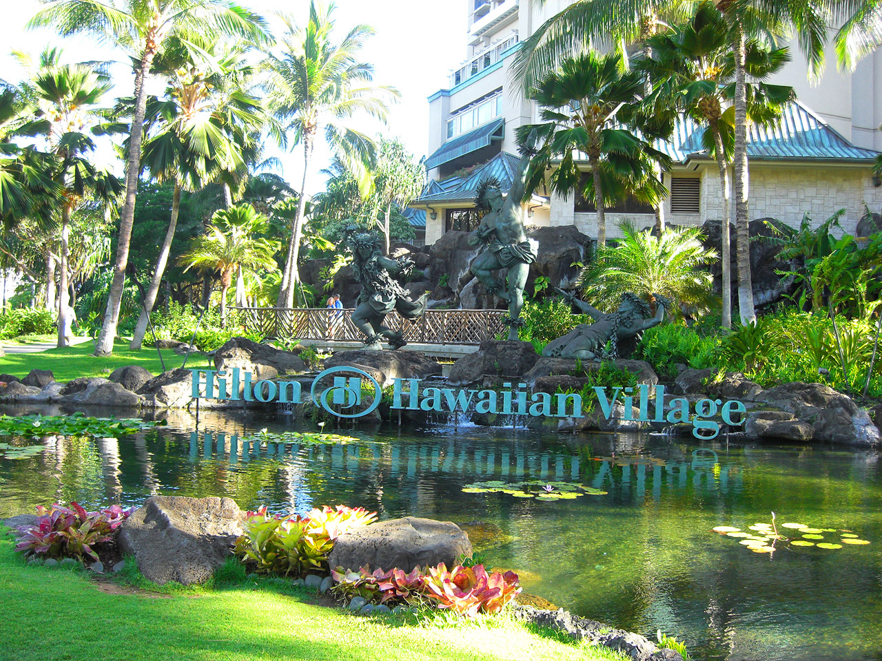 Hilton,  Viešbutis,  Hawaii,  Žalias,  Tvenkinys,  Hilton Hotel Hawaii, Nemokamos Nuotraukos,  Nemokama Licenzija