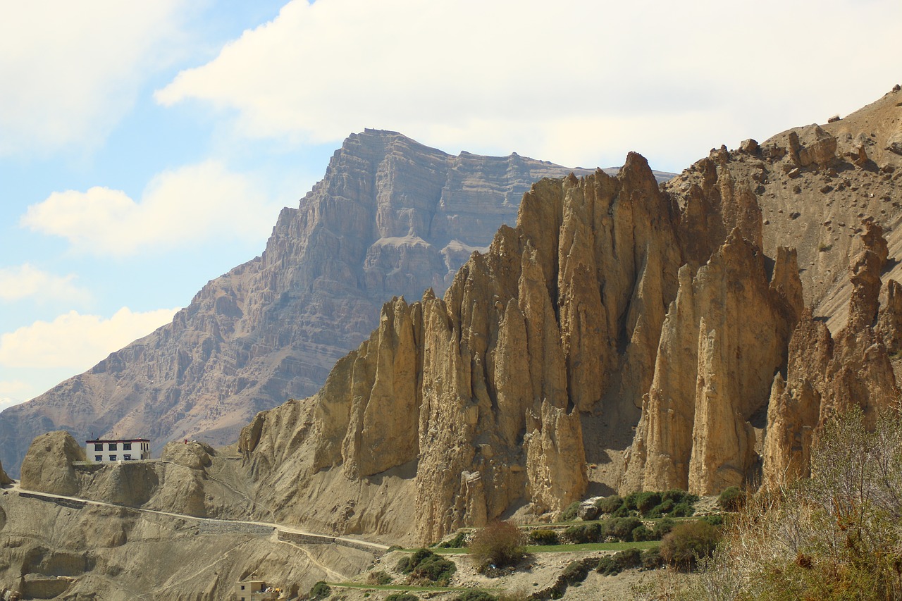 Himachal Pradesh,  Spiti Valley,  Uolėti Kalnai,  Žalias,  Dangus,  Namų Rojuje,  Himalajai, Nemokamos Nuotraukos,  Nemokama Licenzija