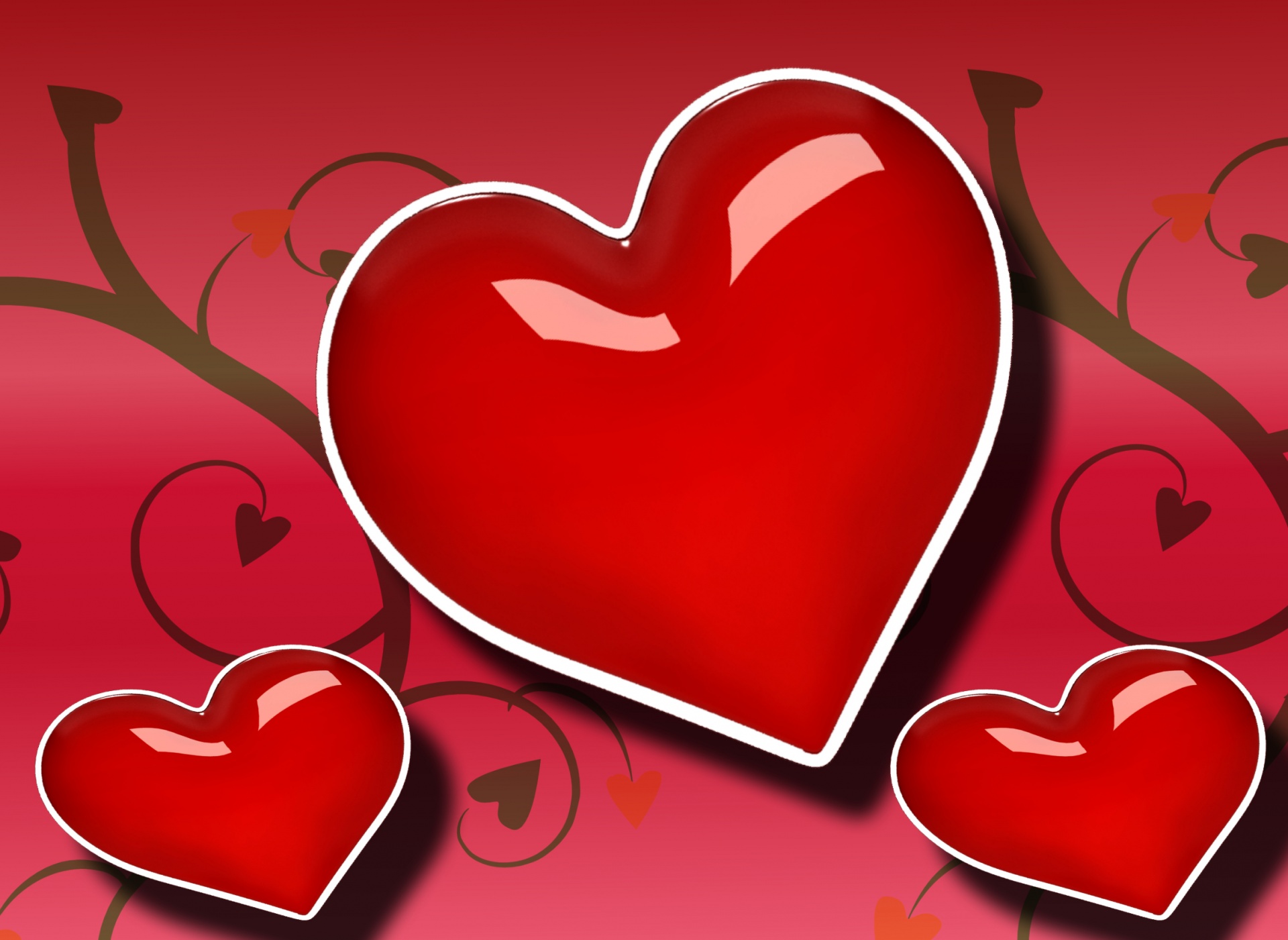Širdis,  Raudona,  Fonas,  Valentino Diena & Nbsp,  Meilė,  Romantika,  Augalas,  Širdis,  Tapetai,  Gražus