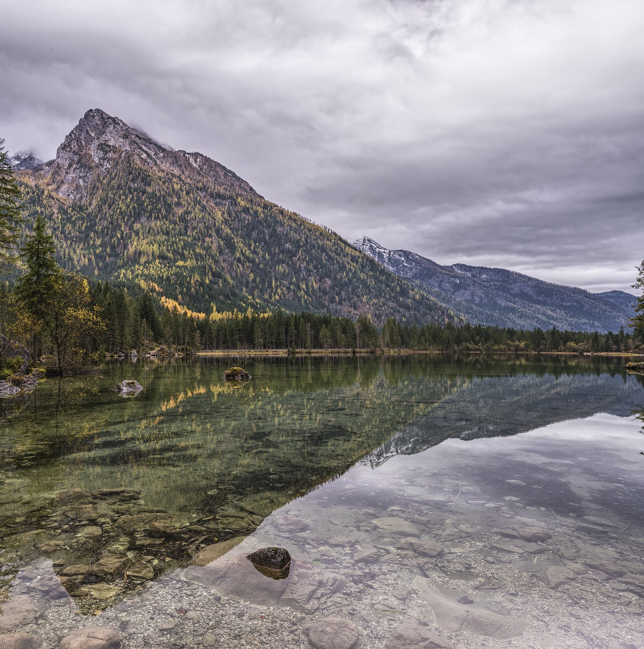 Kardu, Veidrodis, Atspindys, Ežeras, Berchtesgaden, Bavarija, Ramsau, Vanduo, Kraštovaizdis, Viršutinė Bavarija