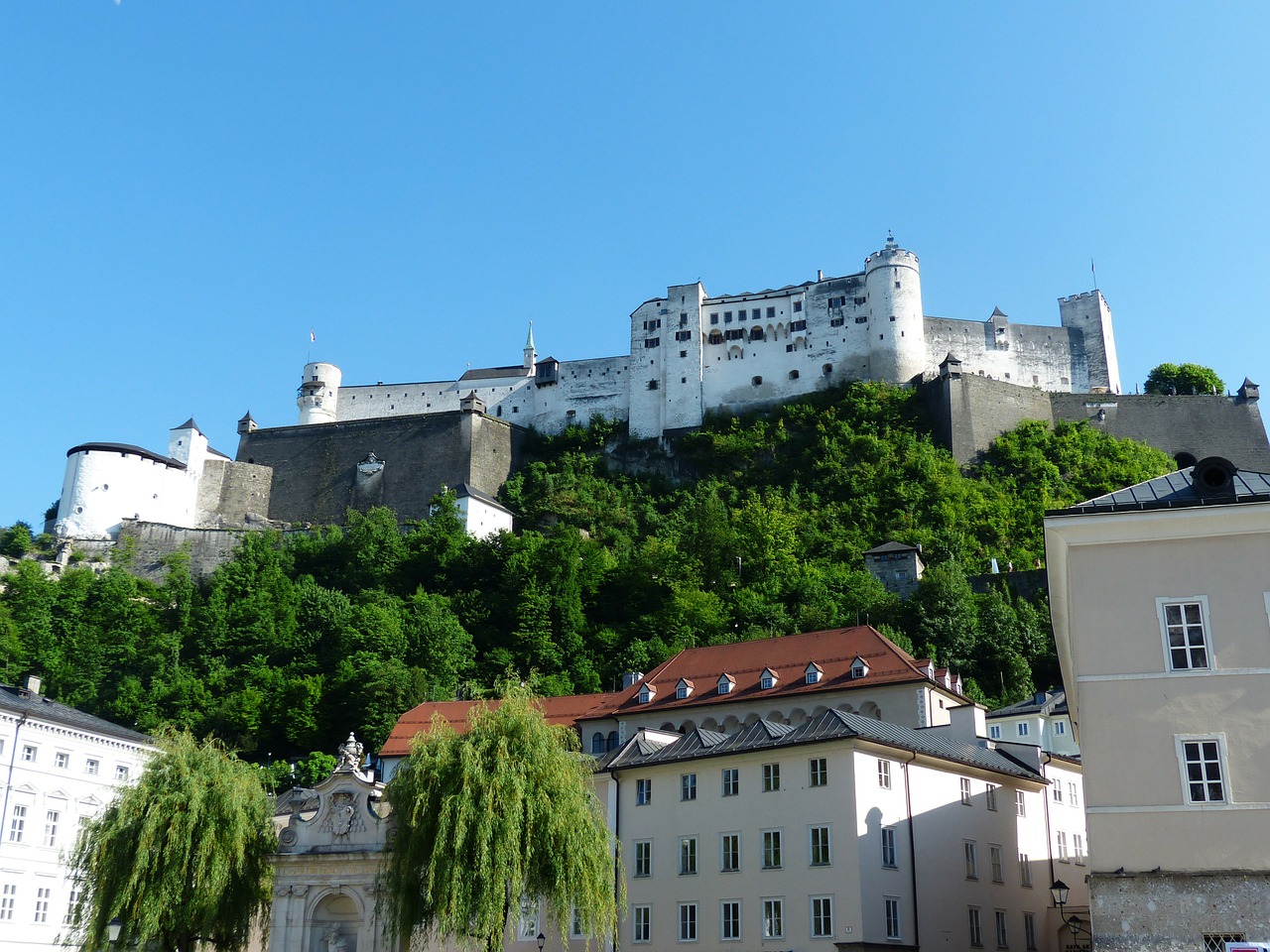 Hohensalzburgo Tvirtovė, Pilis, Tvirtovė, Orientyras, Salzburg, Austria, Miesto Kalva, Tvirtovės Kalnas, Bokštai, Bokštas