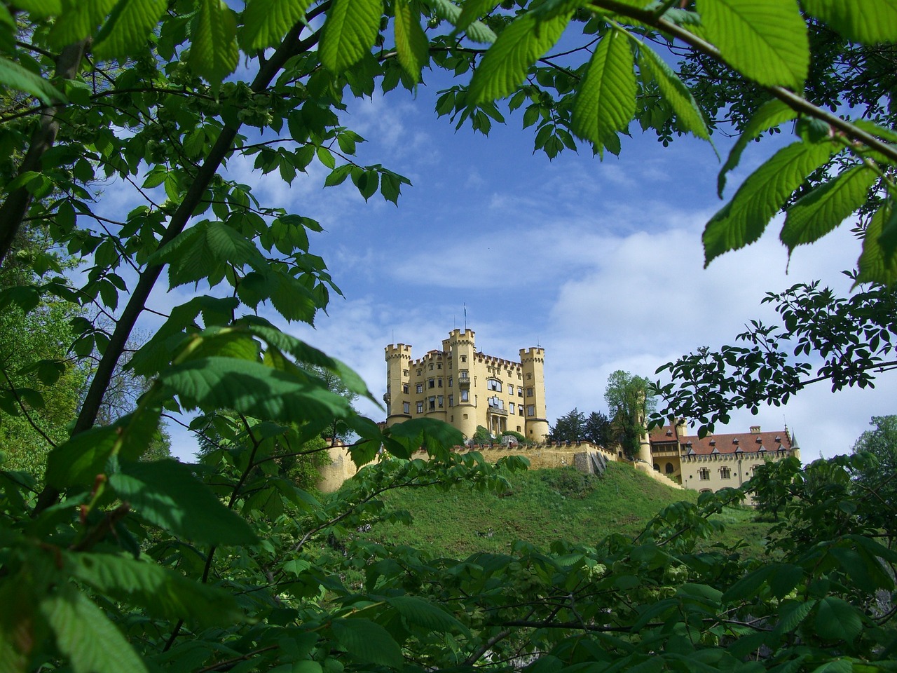 Hohenschwangau, Pilis, Füssen, Allgäu, Bavarija, Vokietija, Architektūra, Statybos Menas, Romantiškas, Menas