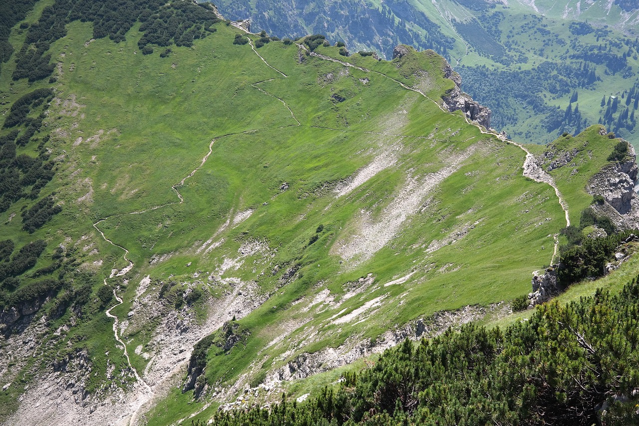 Höhenweg, Takas, Allgäu, Allgäu Alpės, Ponten, Bschiesser, Nemokamos Nuotraukos,  Nemokama Licenzija
