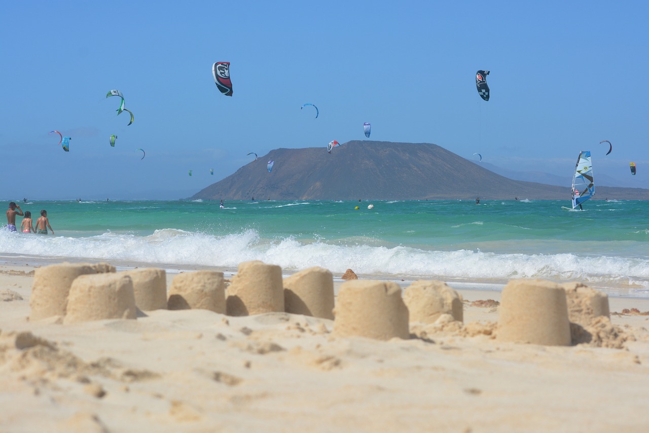 Šventė, Papludimys, Jūra, Mėlynas Dangus, Bangos, Fuerteventura, Isla De Lobos, Nemokamos Nuotraukos,  Nemokama Licenzija