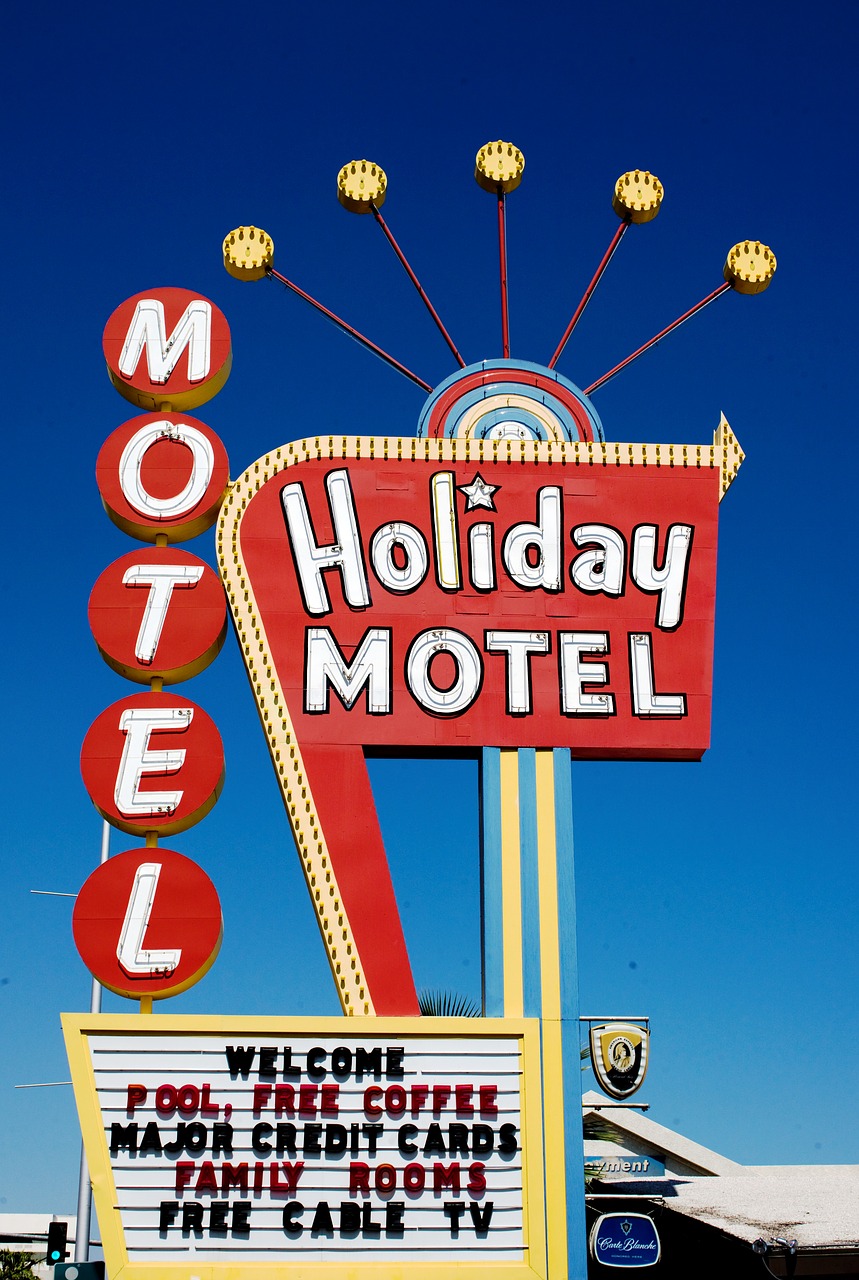 Atostogų Motelis, Las Vegasas, Carol M Highsmith, Nevada, Viešbutis, Usa, Motelis, Skydas, Skelbimas, Reklama
