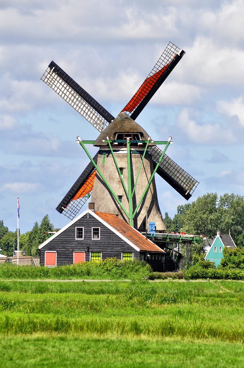 Holland, Vėjo Malūnas, Zaanse Schans, Nemokamos Nuotraukos,  Nemokama Licenzija