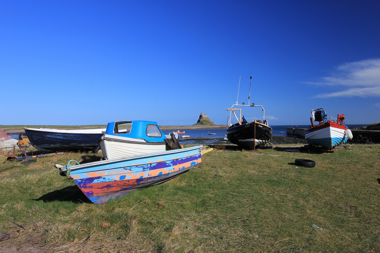Šventoji Sala, Northumberland Pakrantė, Žvejybos Laivai, Nemokamos Nuotraukos,  Nemokama Licenzija