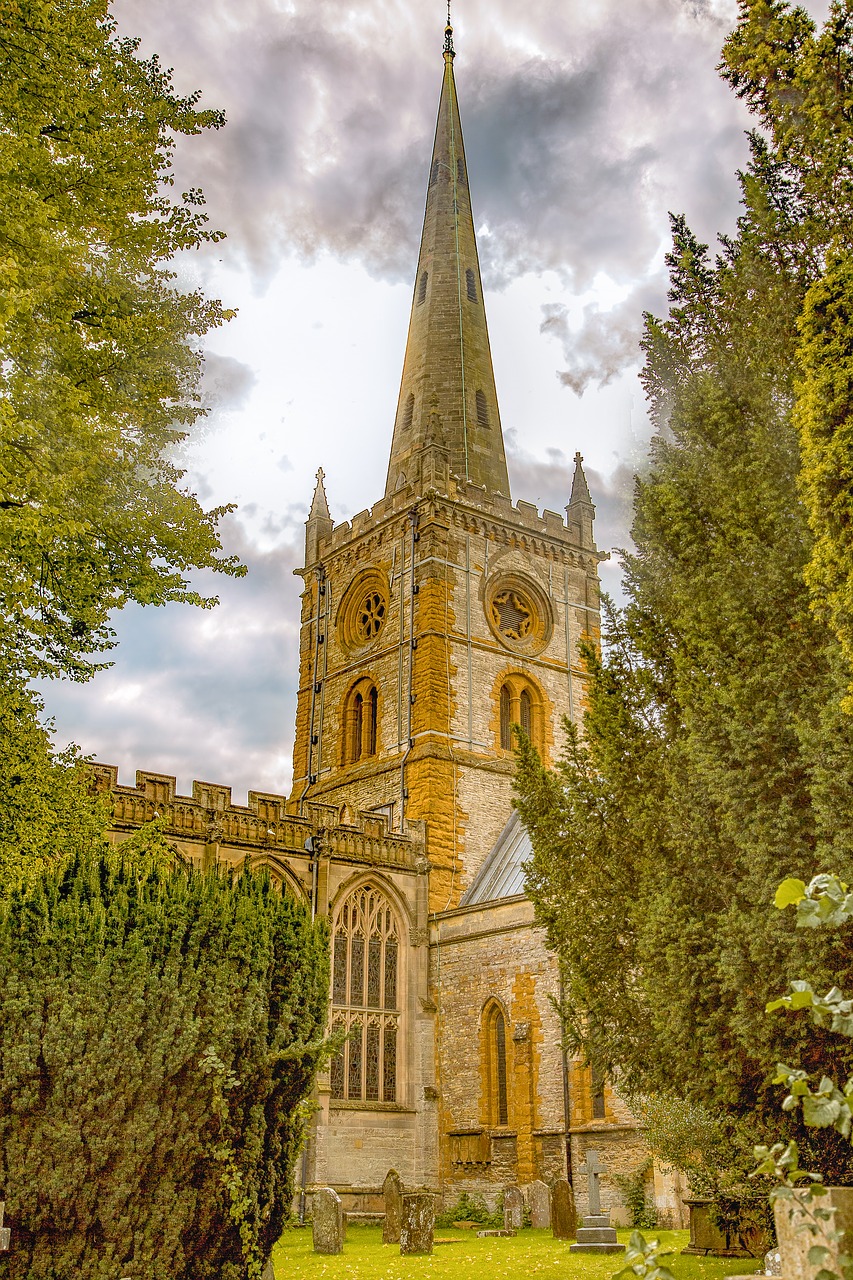 Šventosios Trejybės Bažnyčia, Stratford Upon Avon, Architektūra, Anglija, Warwickshire, Uk, Orientyras, Britanija, Šekspyras, William
