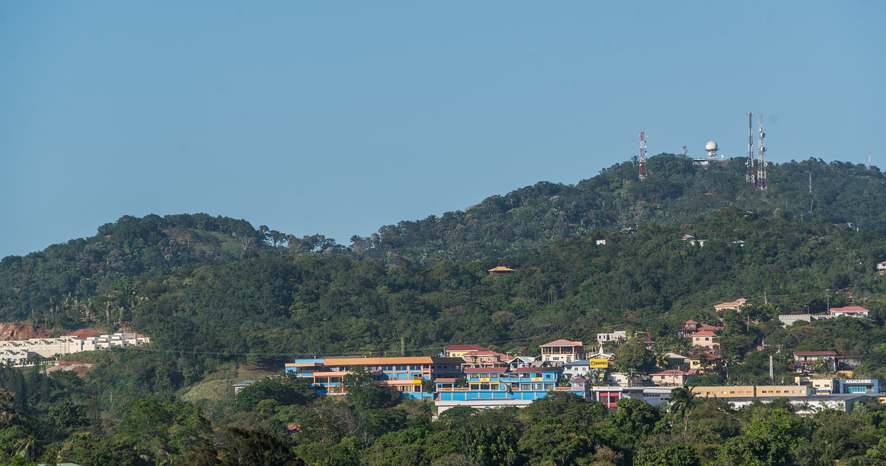 Hondūras,  Roatan,  Kalnai,  Kraštovaizdis,  Panoraminis,  Pobūdį,  Kelionė,  Architektūra,  Hill,  Turizmas