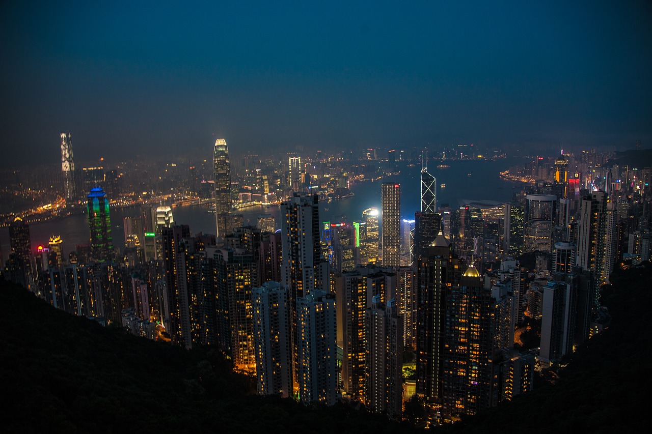 Honkongas, Naktis, Viktorijos Smailė, Nemokamos Nuotraukos,  Nemokama Licenzija