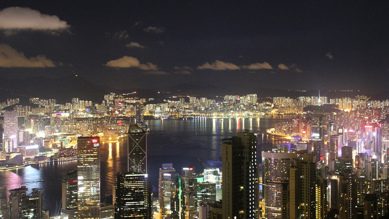 Honkongas, Miesto Panorama, Pastatai, Vanduo, Panorama, Futuristinis, Centro, Verslas, Asija, Kinija