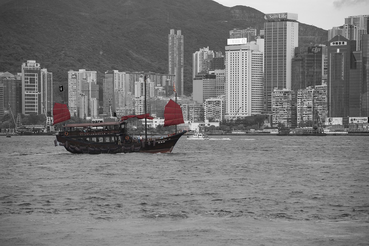 Honkongas, Laivas, Boot, Šiukšlių, Uostas, Vanduo, Panorama, Jūra, Kinija, Asija