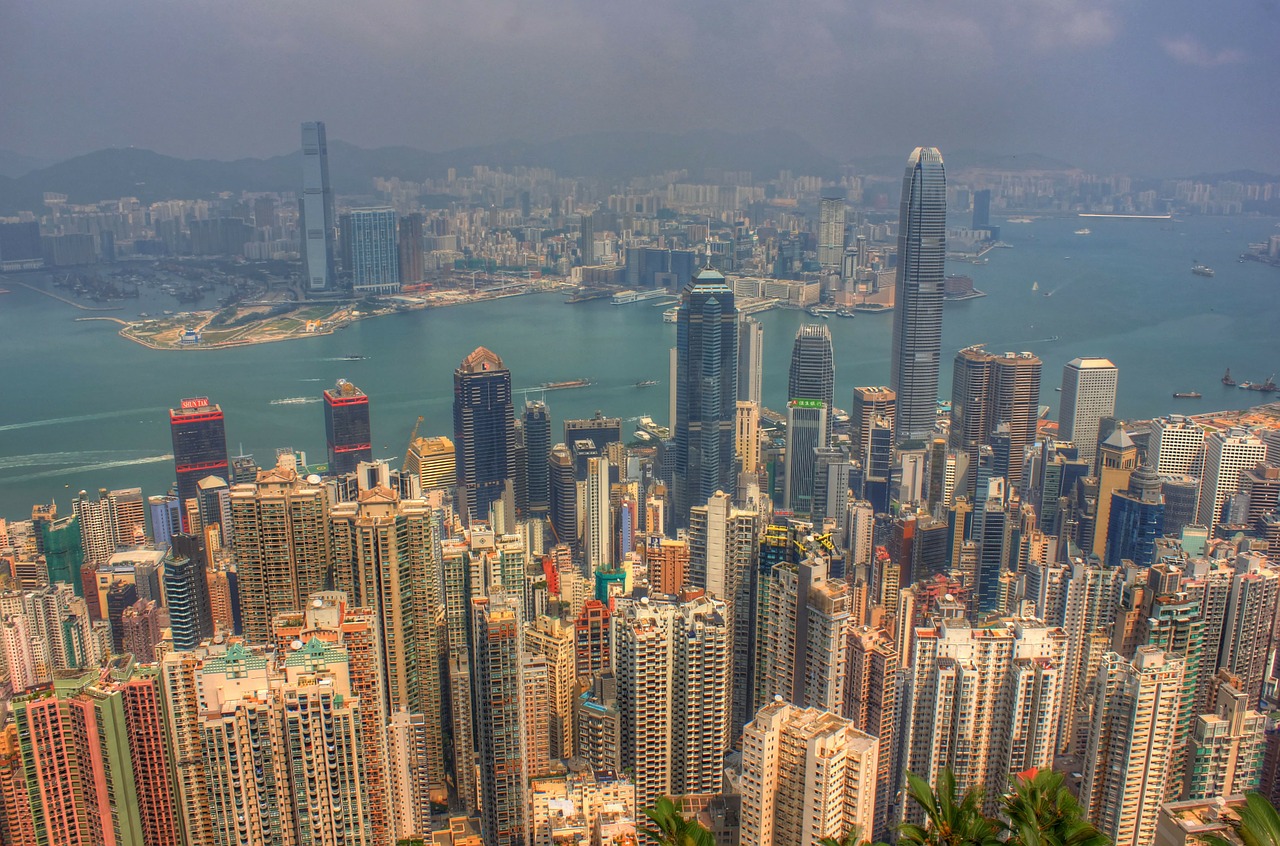 Honkongas, Kinija, Pastatai, Dangoraižiai, Metropole, Aukštas Pakyla, Miestas, Miesto Panorama, Panorama, Nemokamos Nuotraukos