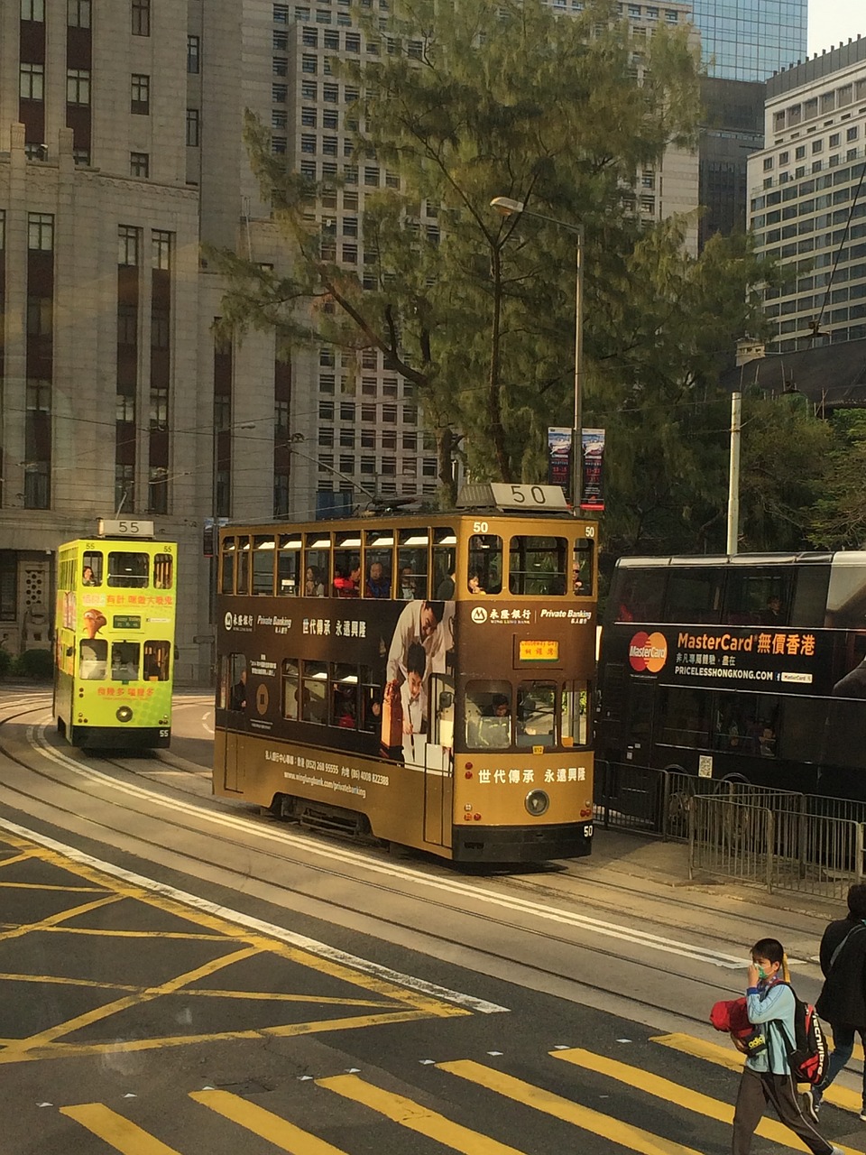 Honkongas, Gatvės Vaizdas, Autobusai, Kvadratinis Autobusas , Nemokamos Nuotraukos,  Nemokama Licenzija