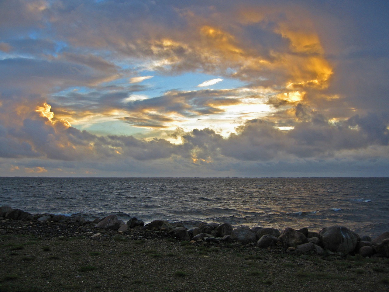 Horizontas, Saulėlydis, Romantiškas, Nuotaika, Vanduo, Atmosfera, Besileidžianti Saulė, Debesys, Jūra, Nemokamos Nuotraukos