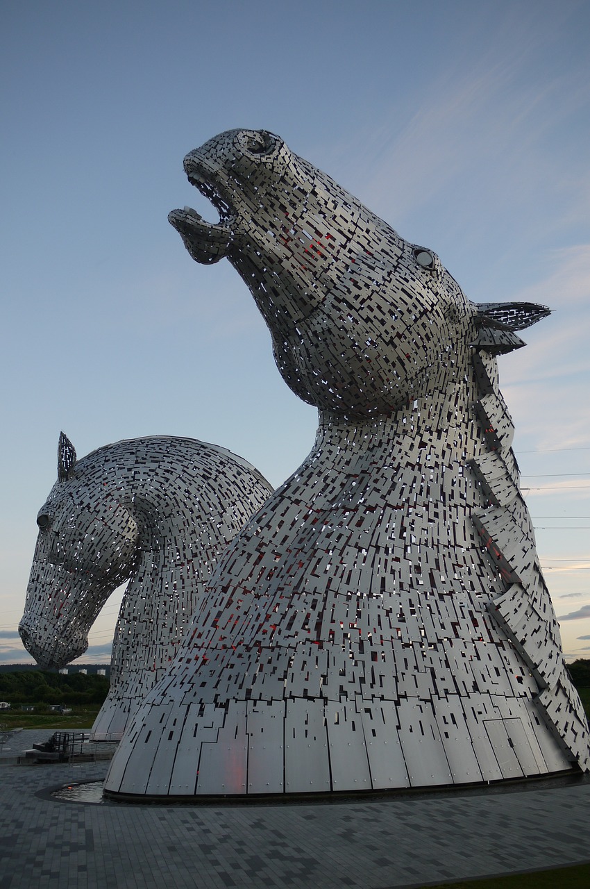 Arklio Galva, Kelpies Škotija, Puikus Meno Kūrinys, Apšvietimas, Nemokamos Nuotraukos,  Nemokama Licenzija