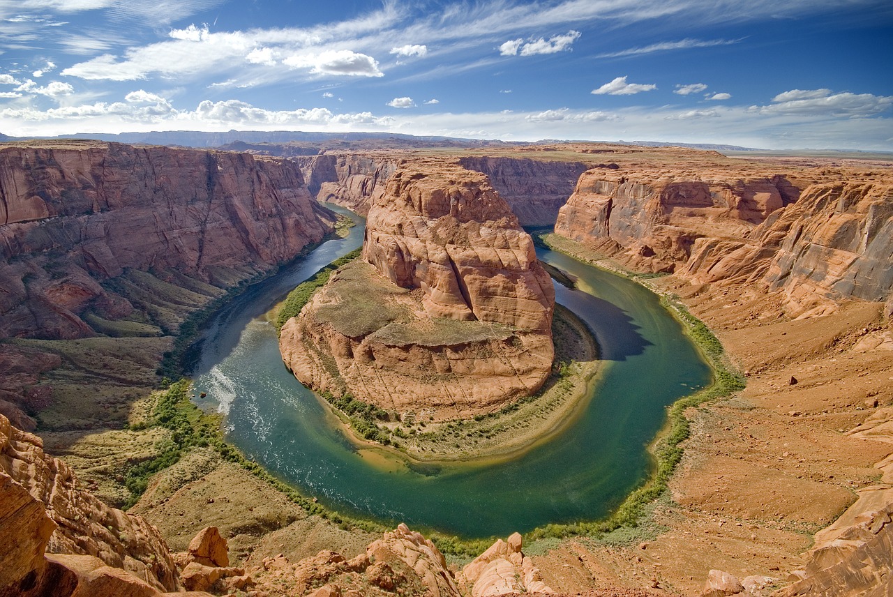 Pasagos Lenkimas,  Upė,  Colorado,  Arizona,  Geologija,  Kraštovaizdis,  Gorge,  Dykuma,  Sausas,  Usa