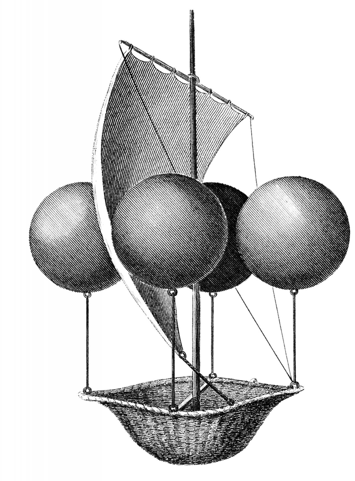 Karštas,  Oras,  Balionas,  Aeronautika,  Vintage,  Piešimas,  Originalas,  Patentas,  Vėlai,  1800 M .