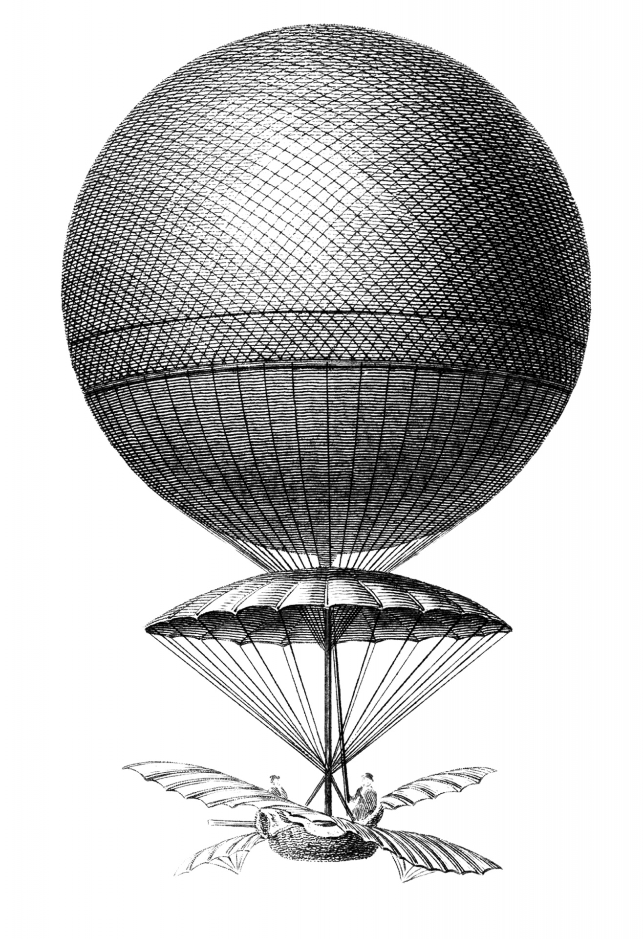 Karštas,  Oras,  Balionas,  Aeronautika,  Vintage,  Piešimas,  Originalas,  Patentas,  Vėlai,  1800 M .