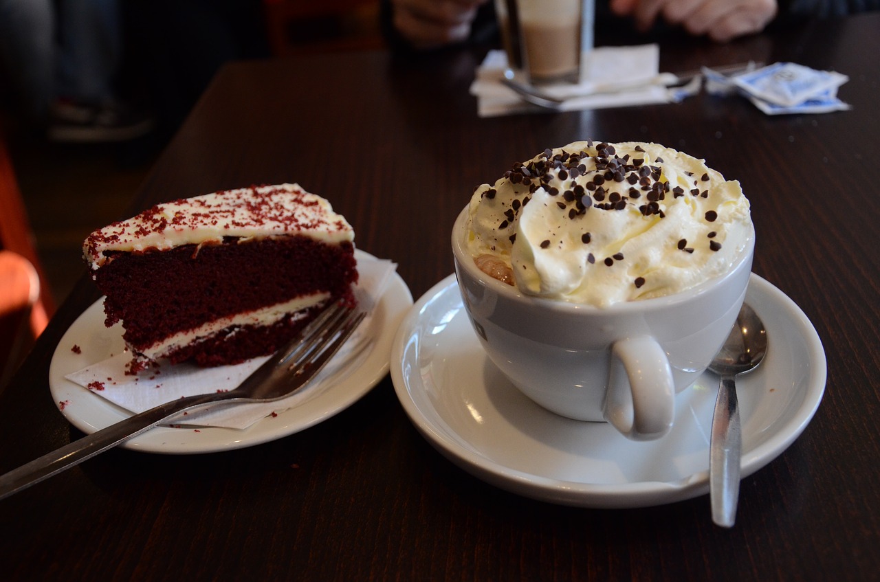 Karštas Šokoladas, Kava, Pusryčiai, Raudonas Velvetas, Tortas, Puodelis Kavos, Taurė, Šokoladas, Cappuccino, Nemokamos Nuotraukos