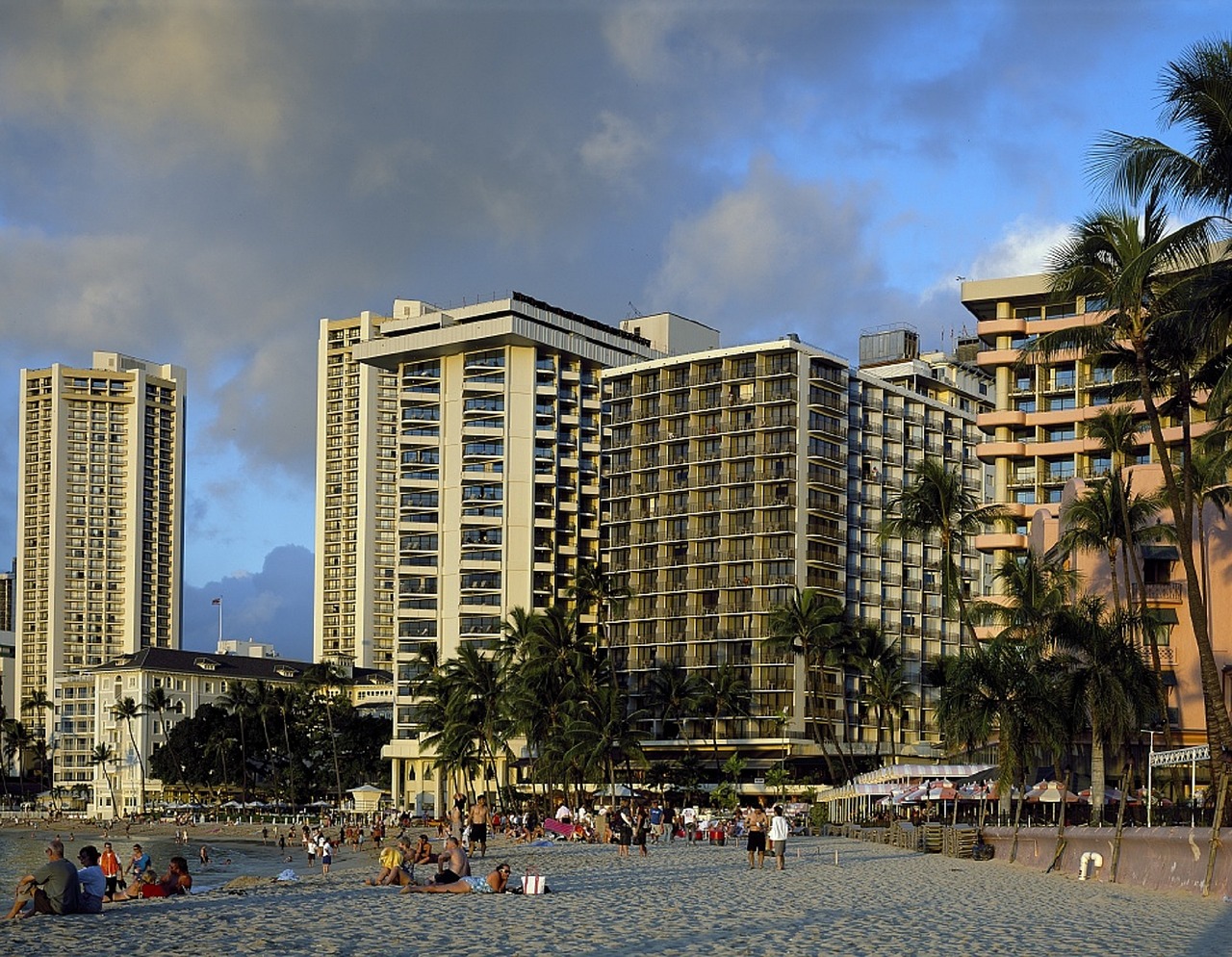 Viešbučiai, Honolulu, Waikiki Paplūdimys, Hawaii, Papludimys, Vandenynas, Atogrąžų, Kelionė, Turizmas, Sala