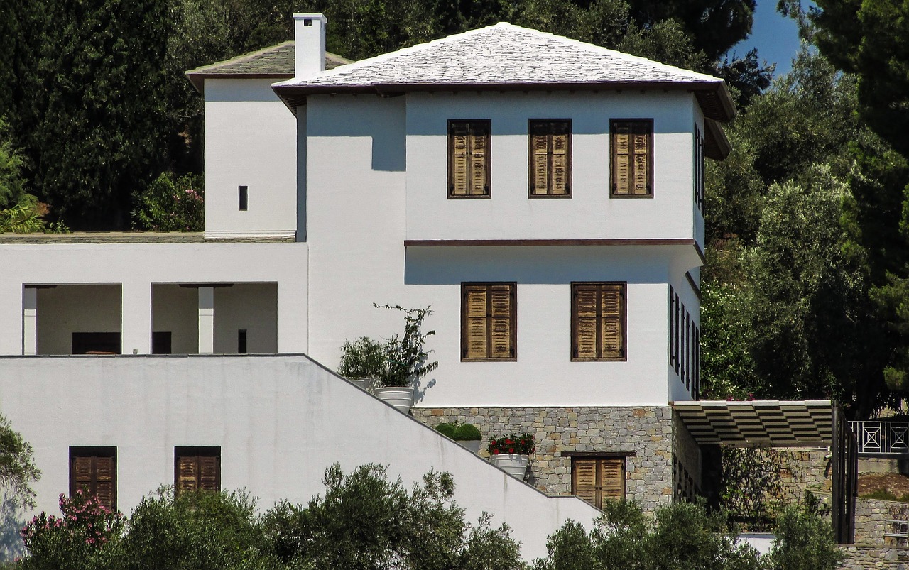 Namas, Balta, Tradicinis, Architektūra, Graikija, Slidinėjimas, Nemokamos Nuotraukos,  Nemokama Licenzija