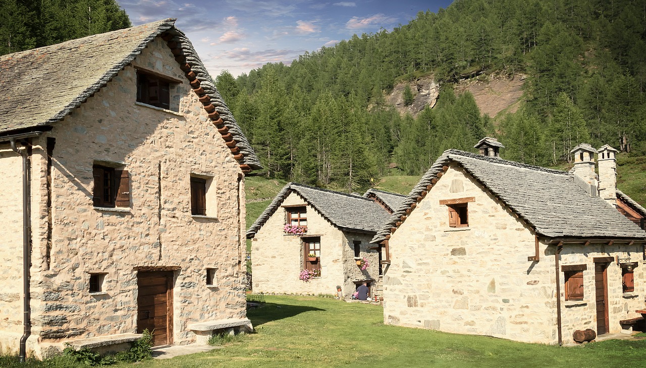 Namas,  Vieno Aukšto Namas,  Aprėptis,  Troba,  Architektūra,  Heidi,  Alpės,  Devero,  Struktūra,  Pastatai