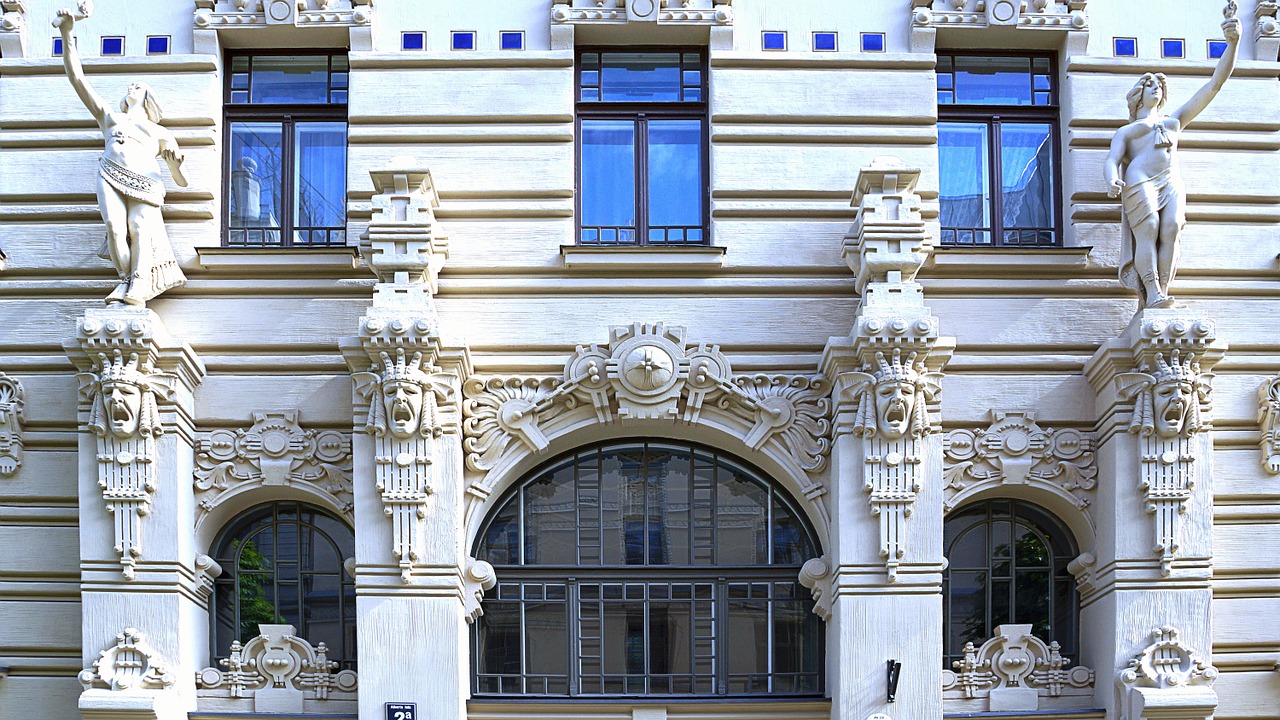 Namo Fasadas, Latvia, Riga, Art Nouveau, Architektūra, Nemokamos Nuotraukos,  Nemokama Licenzija