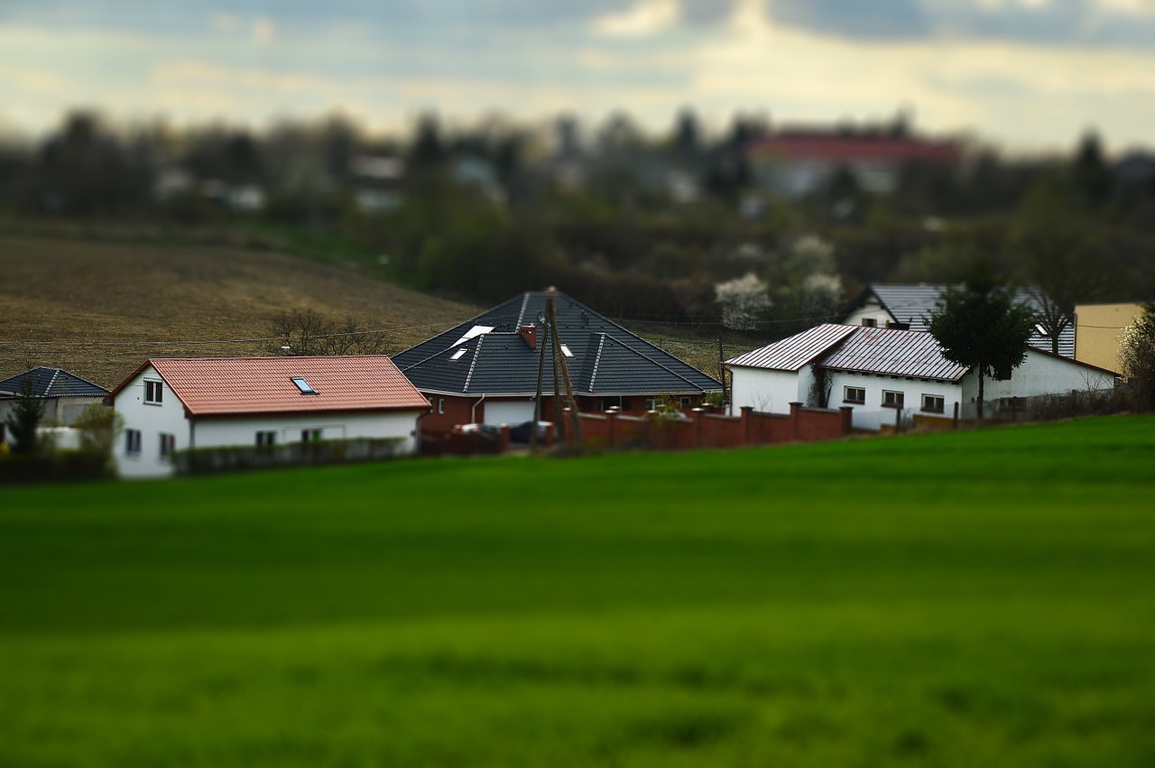 Namai, Kaimas, Laukas, Žolė, Namai, Kraštovaizdis, Gyvenamasis, Vaizdas, Lauke, Žalias