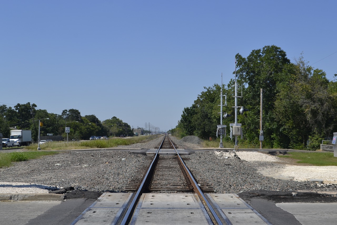 Houston Texas Geležinkelio Kelio Signalas, Geležinkelio Pervaža, Takelius, Gatvė, Perėjimas, Traukinys, Kelias, Saugumas, Transportas, Gabenimas