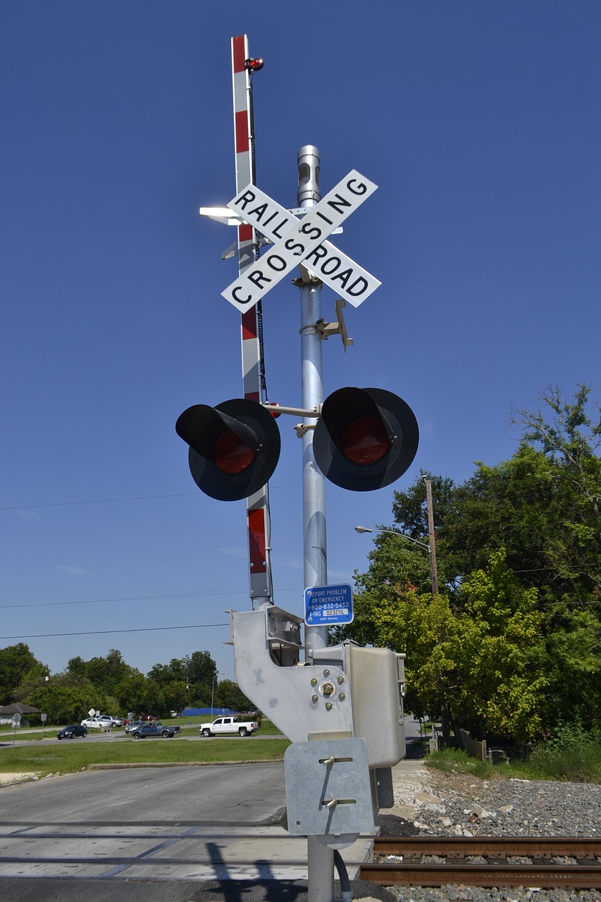 Houston Texas Geležinkelio Kelio Signalai, Traukinio Bėgiai, Geležinkelio Kelias, Kelias, Traukinys, Metro, Gabenimas, Geležinkelis, Geležinkelis, Stotis