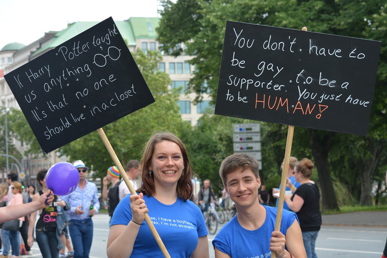 Žmogus, Moteris, Vyras, Christoforo Gatvės Diena, Csd, Hamburgas, Pasididžiavimas, Paradas, Demonstracija, Vaivorykštė