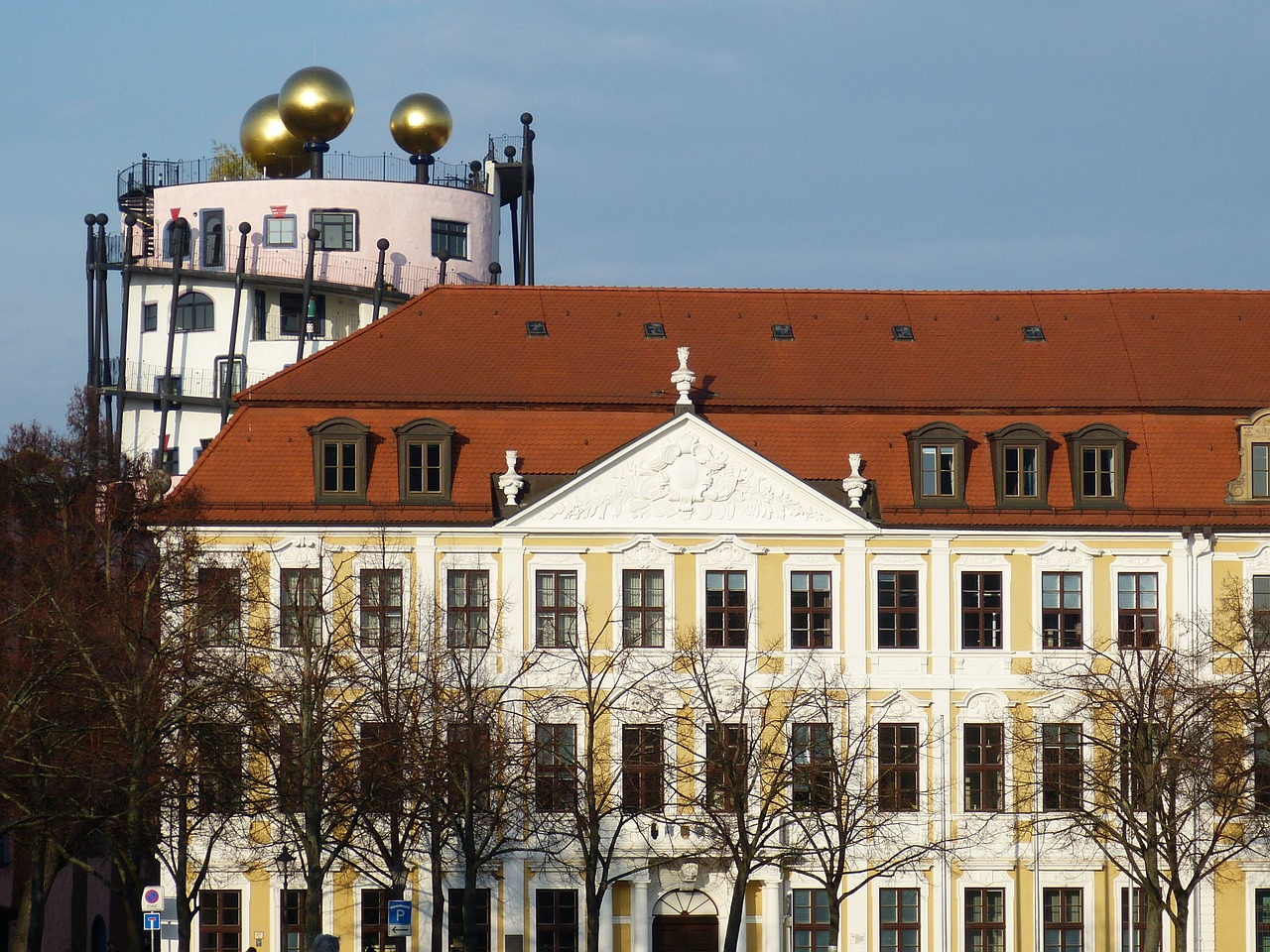 Hundertwasser, Magdeburgas, Saksonija-Anhaltas, Erdvė, Katedros Aikštė, Istoriškai, Architektūra, Fasadas, Architektūrinis Stilius, Landtag