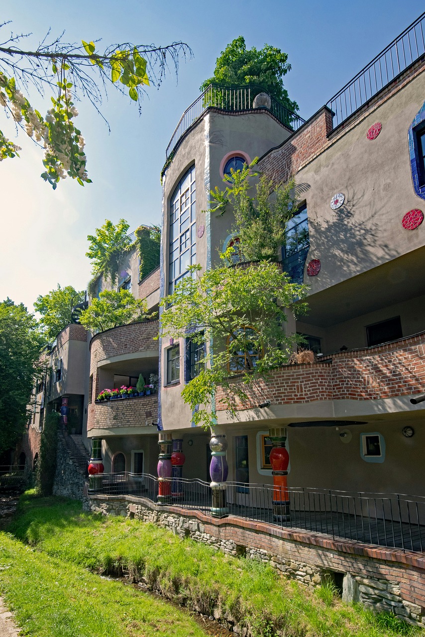 Hundertwasser Namas, Blogas Vaismedis, Taunus, Hesse, Vokietija, Taikos Karalystė, Hundertwasser, Menas, Pastatas, Architektūra