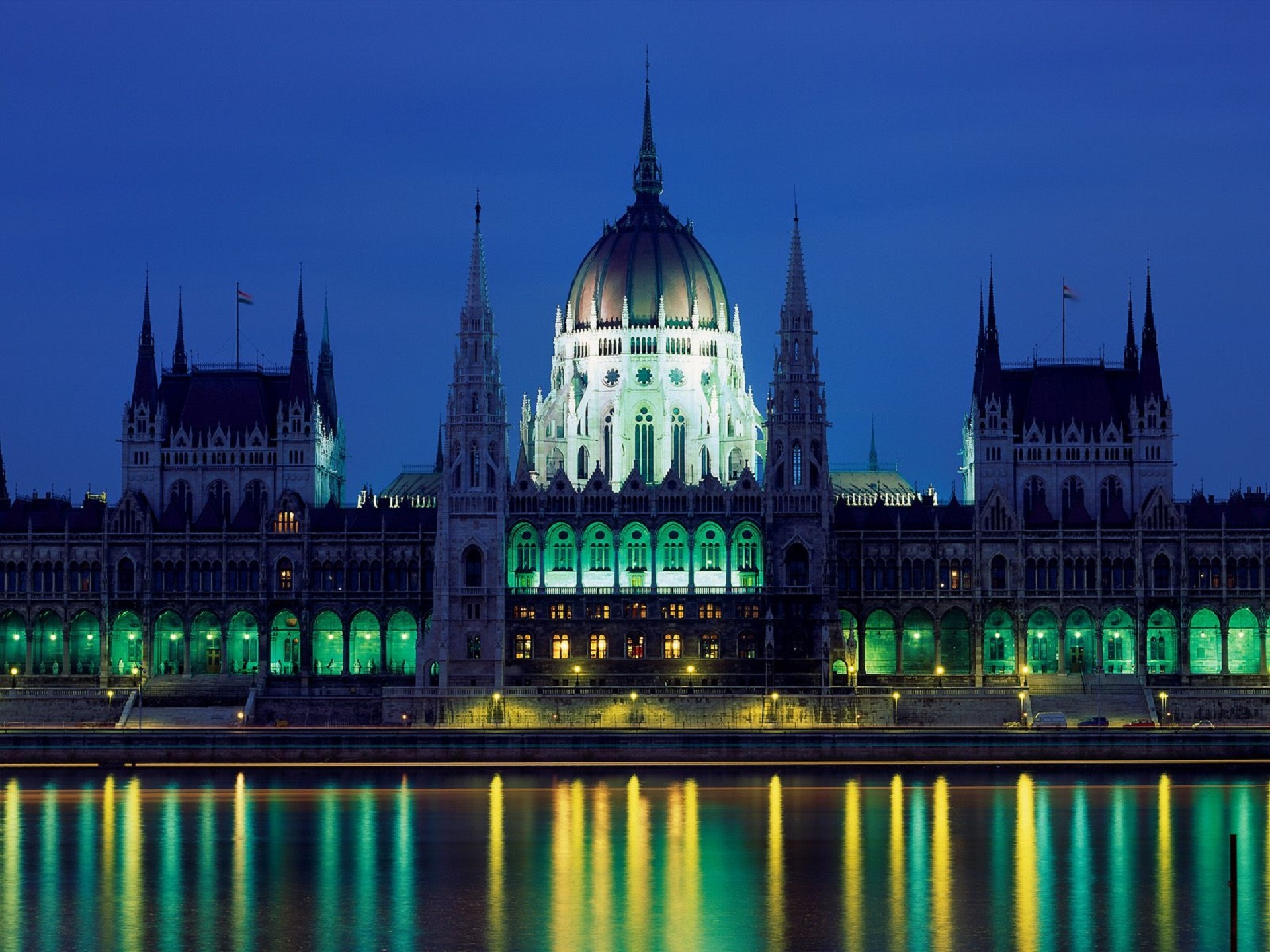 Parlamentas,  Pastatas,  Naktis,  Žibintai,  Kapitalas,  Budapest,  Vengrija,  Miestas,  Upė,  Danube