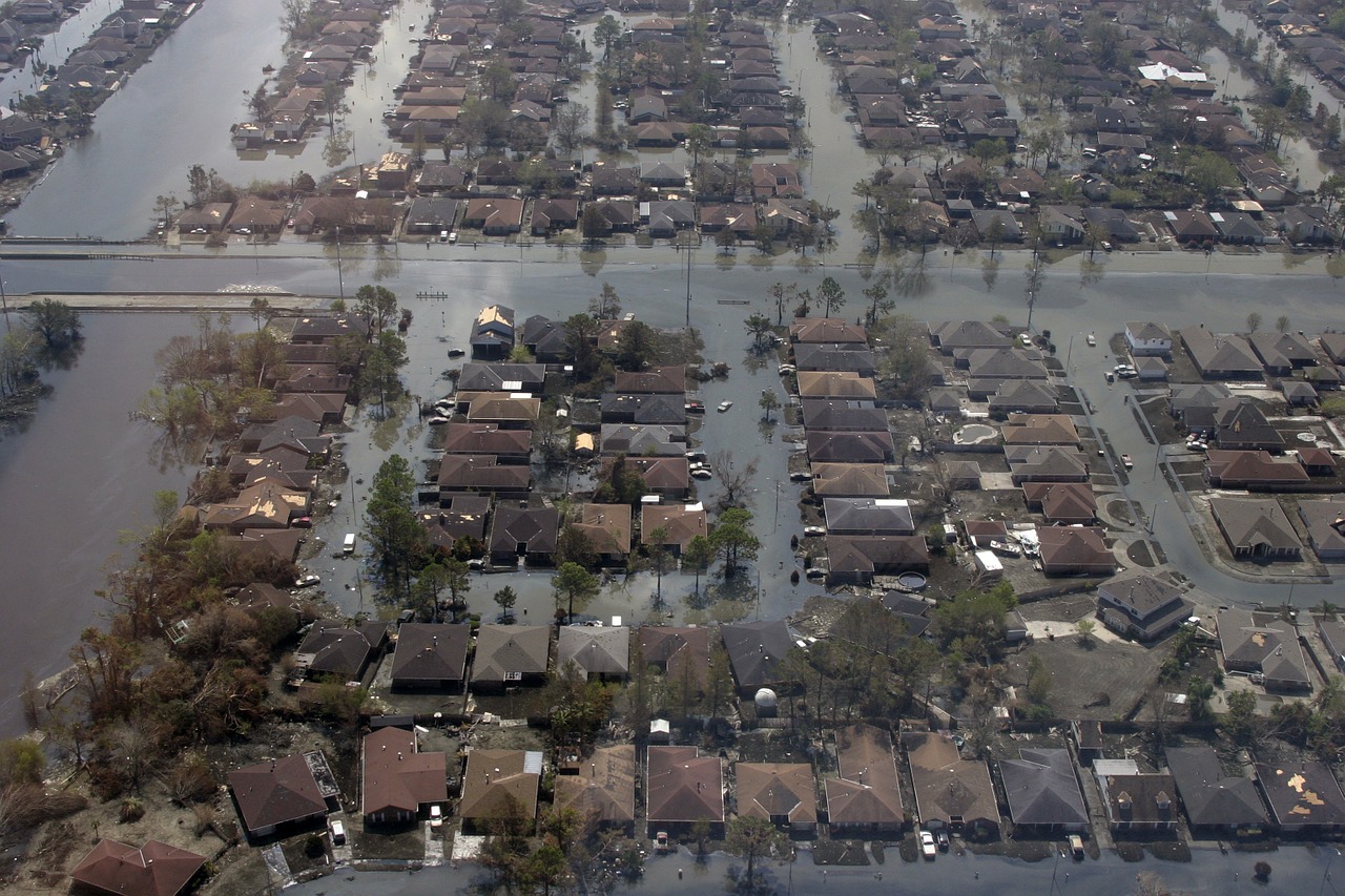 Uraganas Katrina, Potvynis, Naujasis Orleanas, Po Uragano Katrina, Žalą, Niokojimas, Sraigtasparnis, Stichinė Nelaimė, Gamtos Jėga, Uraganas