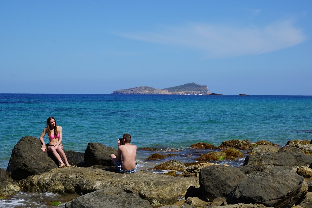 Ibiza,  Sala,  Jūra,  Akmenys,  Rokas,  Vanduo,  Ispanija,  Pora,  Fotografija, Nemokamos Nuotraukos