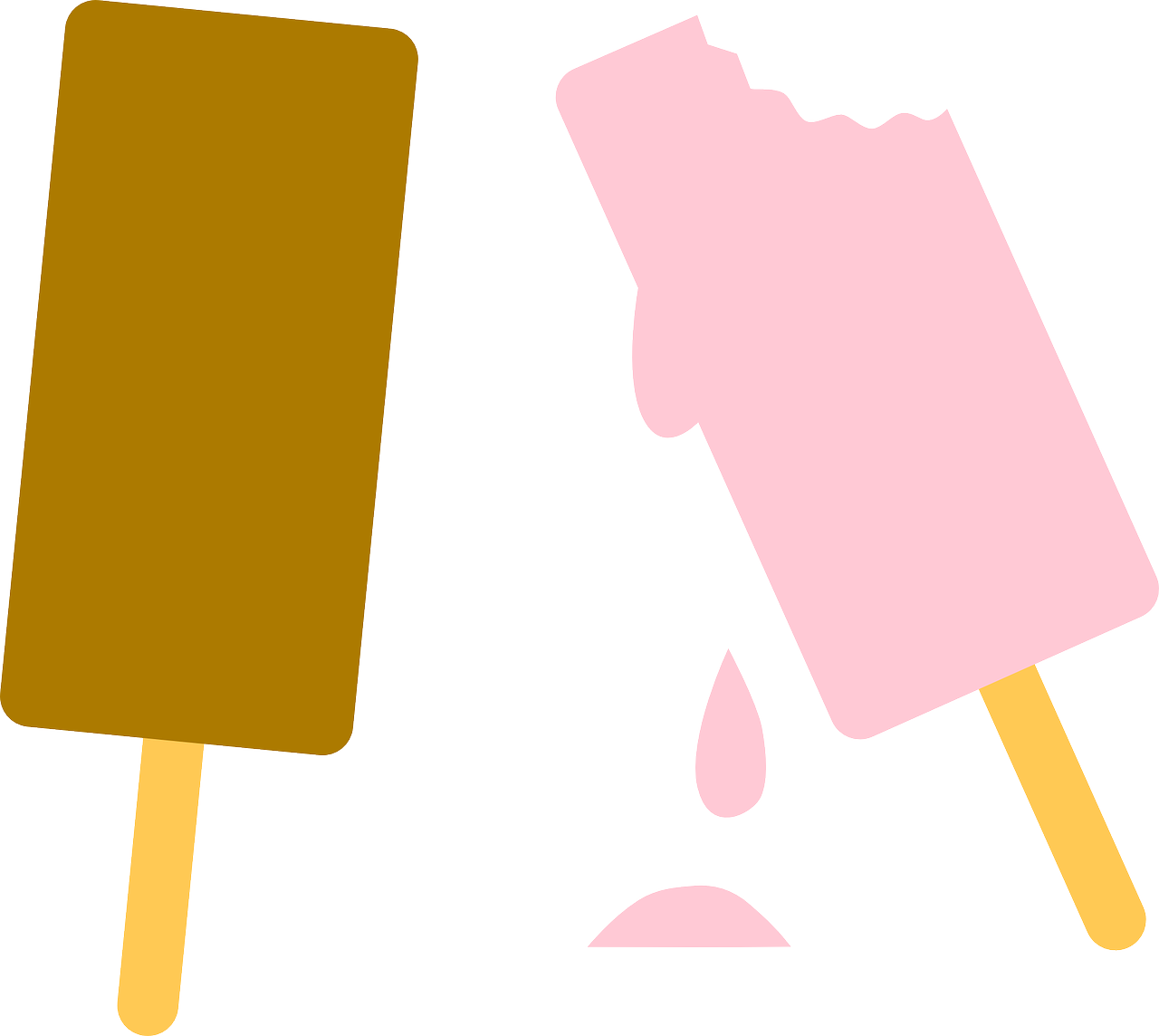 Ledai, Popsicle, Lollipop, Ledas, Tirpimas, Alimentas, Rožinis, Šokoladinis Ledas, Nemokama Vektorinė Grafika, Nemokamos Nuotraukos