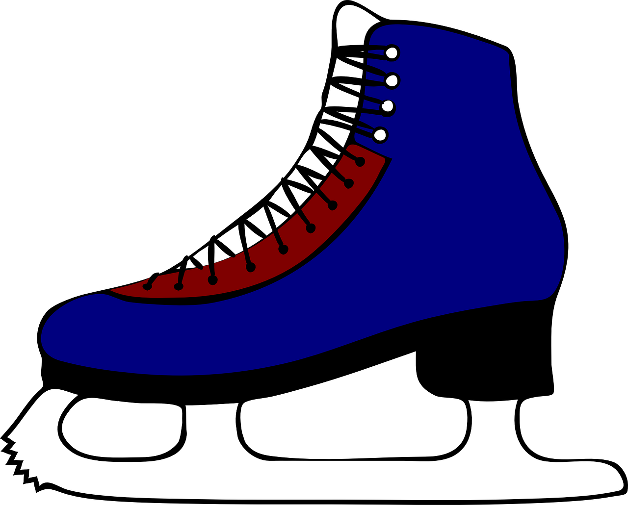 Pačiūžos, Ledo Čiuožykla, Skates, Dailusis Čiuožimas, Žiemos Sportas, Mėlynas, Sportas, Linksma, Nemokama Vektorinė Grafika, Nemokamos Nuotraukos